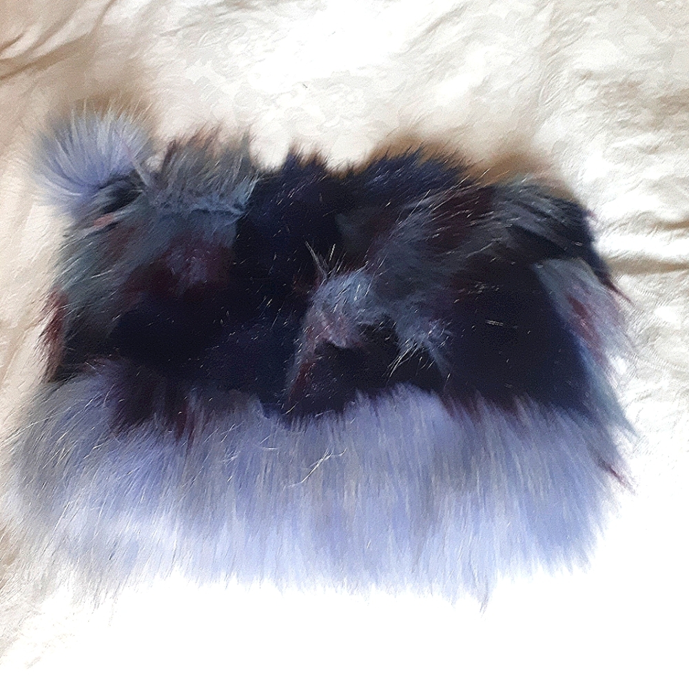 Faux fur clutch